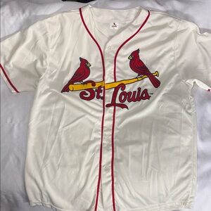 St. Louis Cardinals Ivory Textured Jersey - XL
